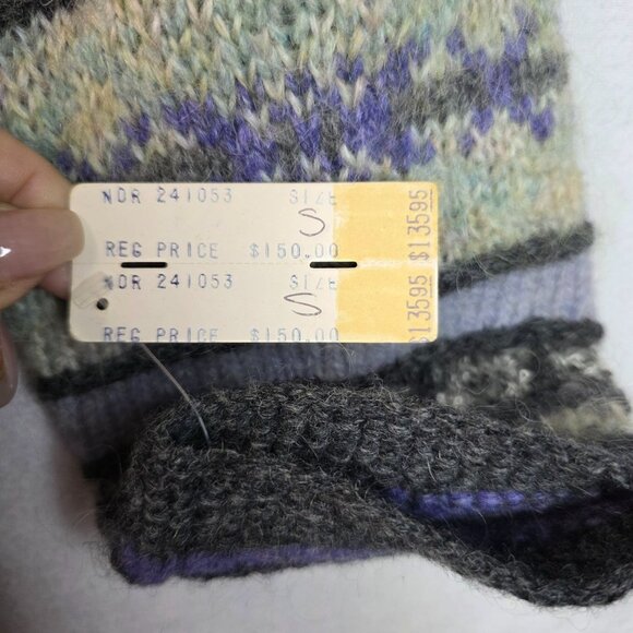 Wool Blend Fair Isle Hand Knit Small Cardigan Portraits Northern Isles Deadstock - Picture 7 of 9